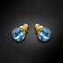 Auskari "Klasika (Aquamarine Blue)" ar Swarovski™ kristāliem